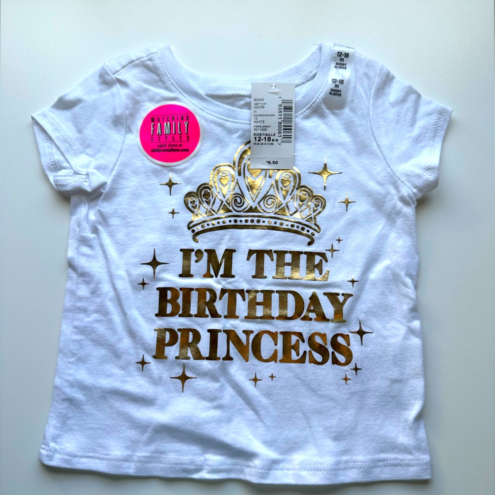 Children’s place birthday princess t shirt